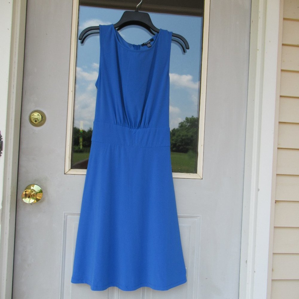 Chaps sleeveless fit and flare dress ties in back size L - Picture 3 of 16